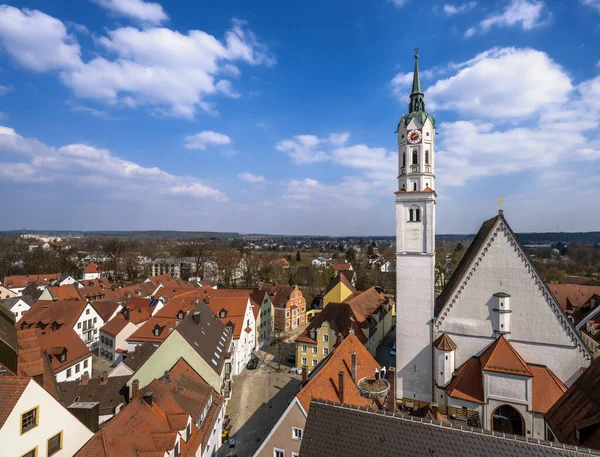 Aerial View City Schrobenhausen Bavaria Germany — Stock Photo, Image