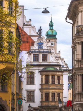 MUNICH, GERMANY - APRIL 7: The famous Hofbraeuhaus in Munich, Germany on April 7, 2022.