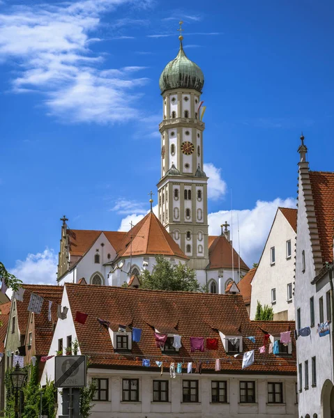 Basilika Ulrich Augsburgu Bavorsko Německo — Stock fotografie