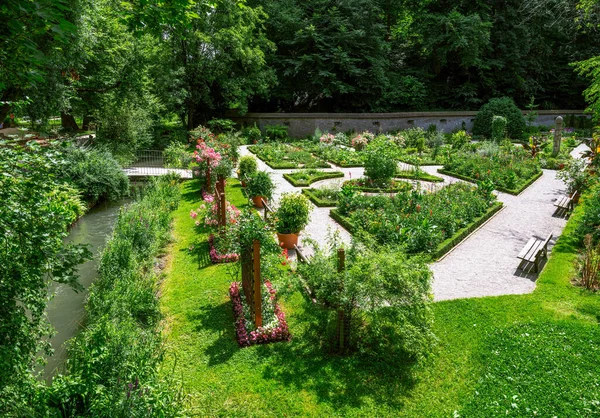 Idyllic Public Park Augsburg Called Park Roten Tor — Stock Photo, Image