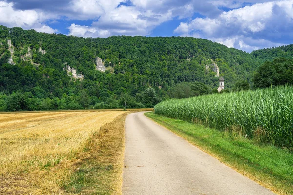 Country Road Altmuehltal Valley Bavaria Germany — Foto de Stock