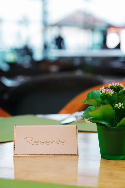 Reserved table