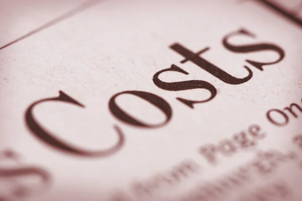 Focus op kosten — Stockfoto