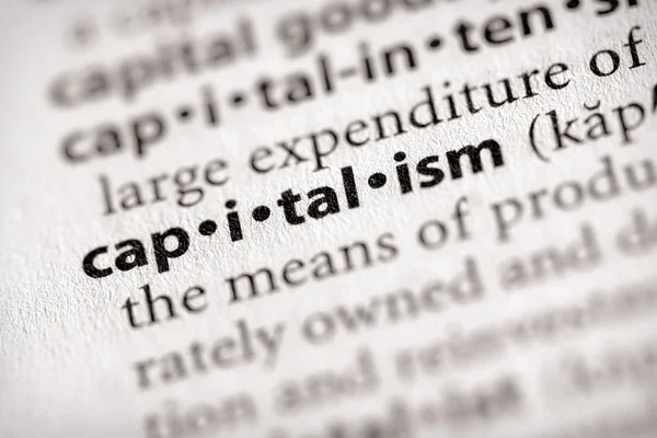 词典系列-经济学: 资本主义 — 图库照片