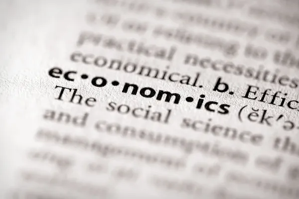 Dictionary Series - Economics: economics — Stock Photo, Image