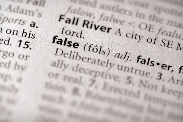 Dictionary Series - Filosofía: falso —  Fotos de Stock