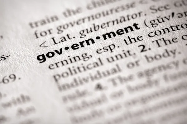 Dictionary Series - Politics: government — Stock Photo, Image