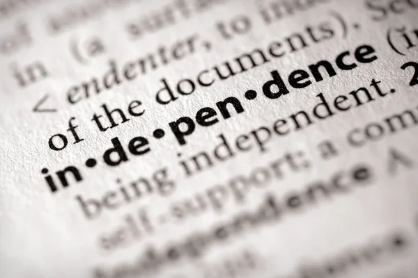 Dictionary Series - Política: independencia — Foto de Stock