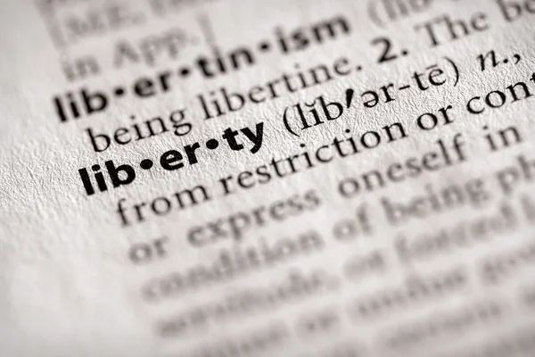 Dictionary Series - Politics: liberty — Stock Photo, Image