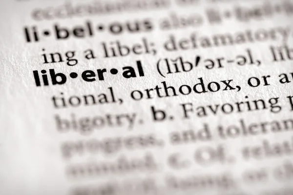 Dictionary Series - Politics: liberal — Stock Photo, Image