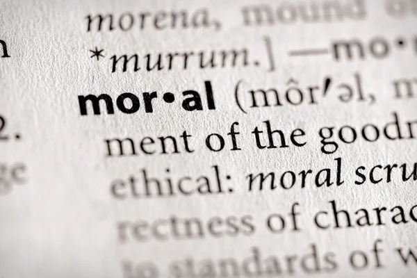 Dictionary Series - Religion: moral — Stock Photo, Image