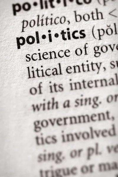 Dictionary Series - Politics: politics — Stock Photo, Image