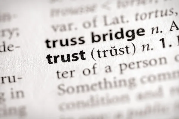 Dictionary Series - Attributes: trust — Stock Photo, Image