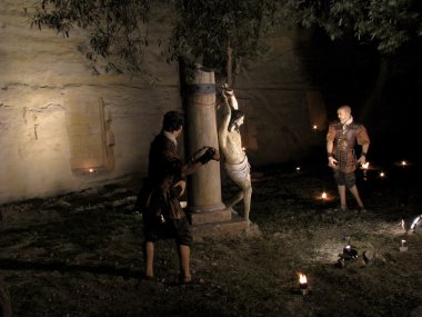 de geseling op de pijlerat ayağı scourging
