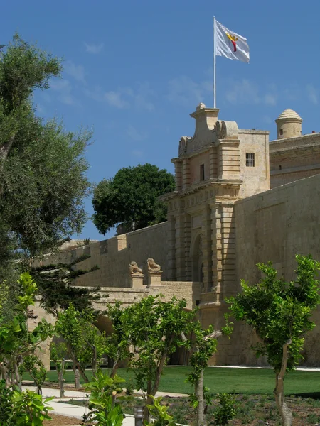 Ingresso alla città di Mdina — Foto Stock