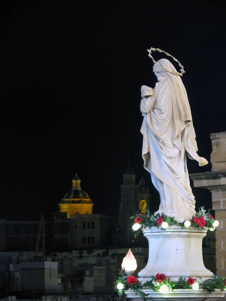 Najświętszej Maryi Panny w nocy — Zdjęcie stockowe