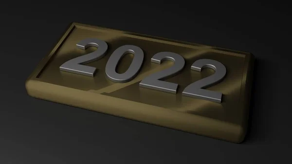 2022 렌더링 삽화가 새겨진 — 스톡 사진