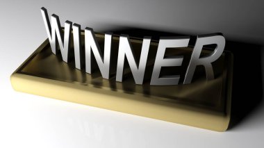 WINNER Kromlu Pirinç yayaya yazı - 3D resimleme