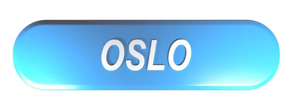 Oslo Pulsador Rectángulo Redondeado Azul Ilustración Representación — Foto de Stock