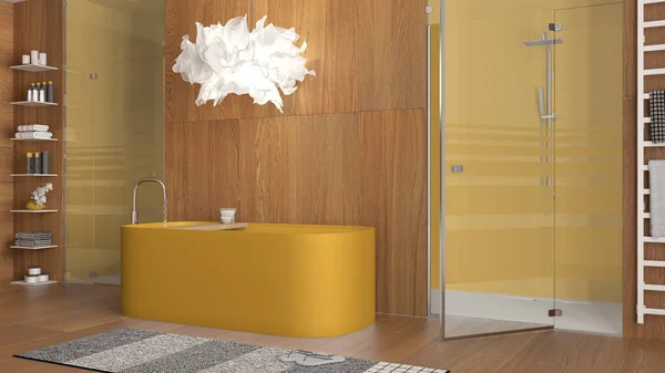 식으로 색조를 광물질로 목욕실 액세서리 모자이크 양탄자 것이다 현대의 인테리어 — 스톡 사진