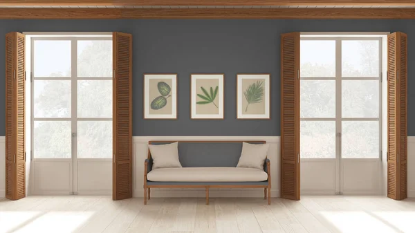 Living Room Background Sitting Waiting Room White Gray Tones Two — Stock fotografie