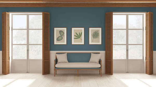 Living Room Background Sitting Waiting Room White Blue Tones Two — Stock fotografie