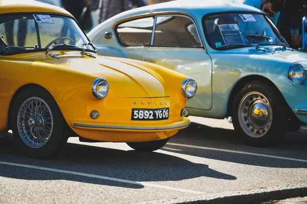 Dieppe France May 2022 Retro Alpine Cars Exposition Vintage Classic — Stock Photo, Image