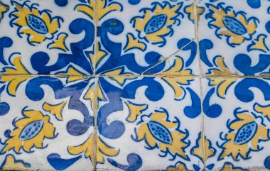 Portekizce azulejo fayans. Renk desen. Sulu Boya Dikişsiz desen