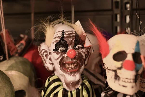 Zombie Straszne Clown Halloween Costume Store — Zdjęcie stockowe