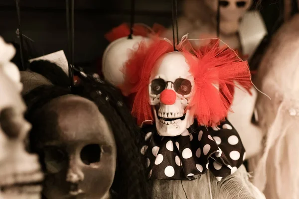 Zombie Straszne Clown Halloween Costume Store — Zdjęcie stockowe