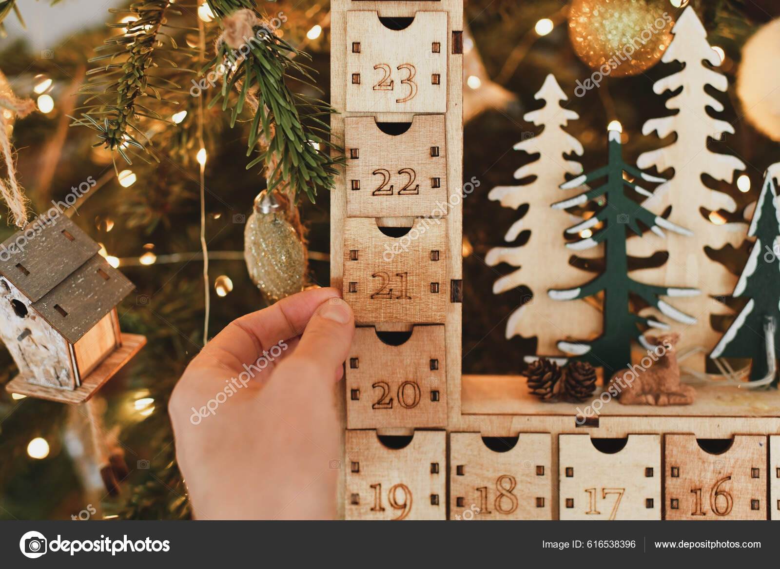 Hand Opens Wooden Advent Calendar Stock Photo by ©kipgodi 616538396 Hand Opens Wooden Advent Calendar Stock Photo by ©kipgodi 616538396