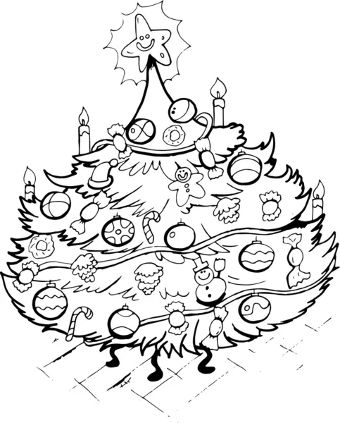 Arbre de Noël — Image vectorielle