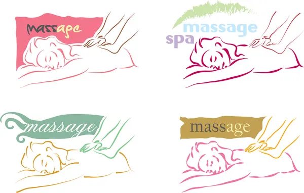 Logo de massage — Image vectorielle