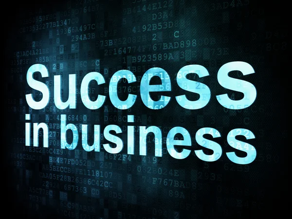 Geschäftskonzept: Verpixelte Wörter Erfolg im Geschäft auf digital — Stockfoto