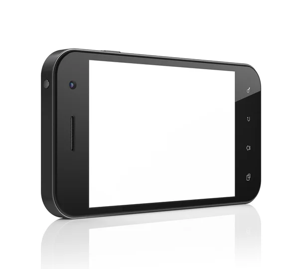 Beau smartphone sur fond blanc. Générique mobile intelligent p — Photo