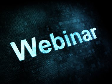 Bilgi teknolojisi bu kavramı: pixelated kelime Webinar di üzerinde