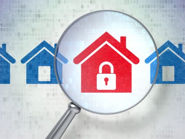 ev ikonları ile optik cam büyütme