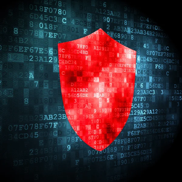 Security concept: shield on digital background — Stock Photo, Image