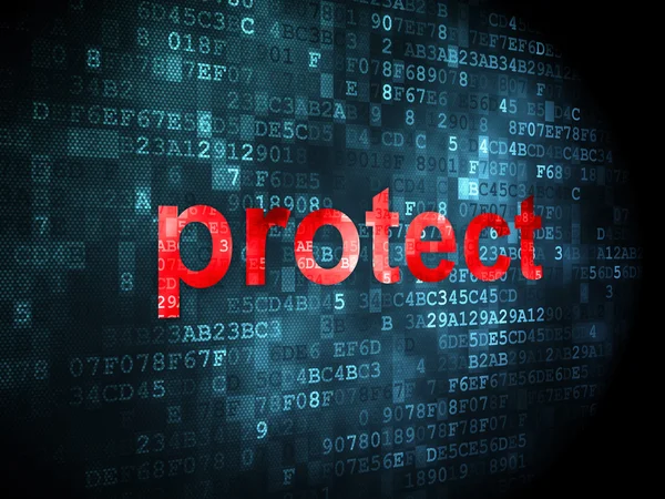 Security concept: protect on digital background — Stock Photo, Image