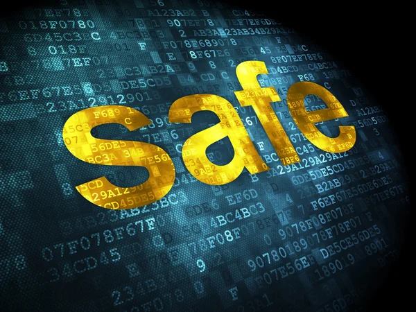 Security concept: safe on digital background — Stock Photo, Image