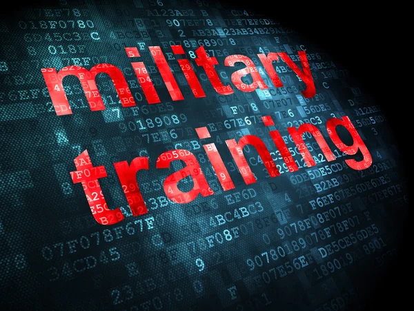 Concetto di istruzione: formazione militare su sfondo digitale — Foto Stock
