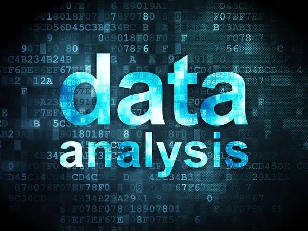 Informatie concept: data-analyse op digitale achtergrond — Stockfoto