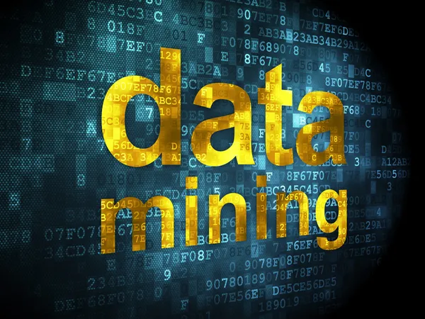 Concetto di informazione: data mining su sfondo digitale — Foto Stock