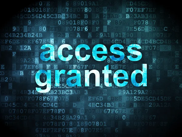 Conceito de informação: acesso concedido em suporte digital — Fotografia de Stock