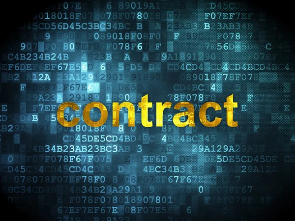 Business concept: Contract on digital background — Stock Photo, Image