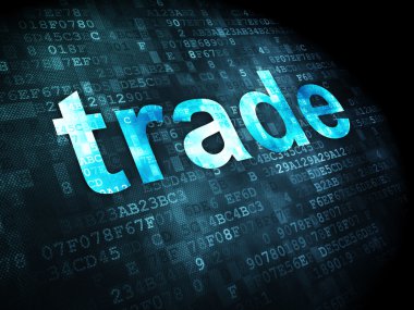 Business concept: Trade on digital background clipart