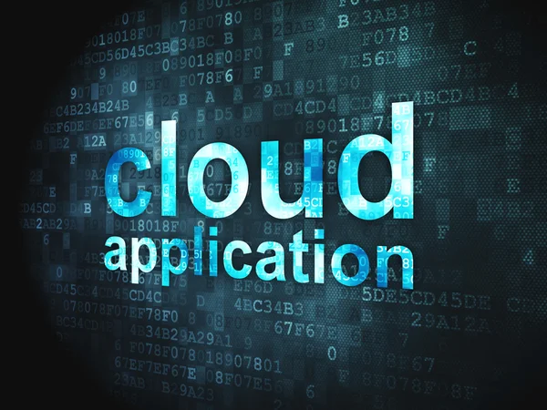 Cloud computing technologie, netwerken concept: cloud applicatio클라우드 컴퓨팅 기술, 네트워킹 개념: 어 클라우드 — 스톡 사진