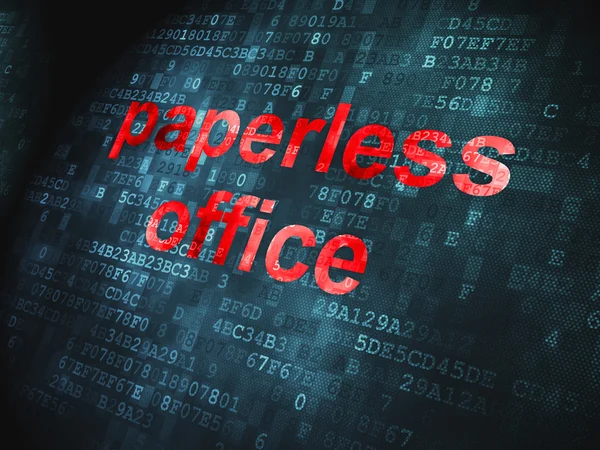 Business concept: Paperless Office on digital background — Stock Photo, Image