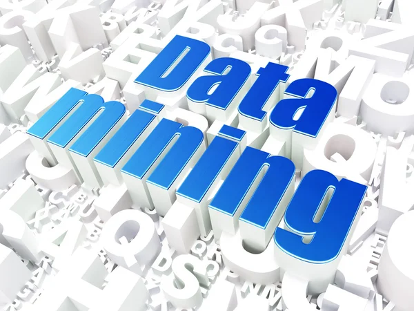 Information concept: Data Mining on alphabet — Stock Photo, Image
