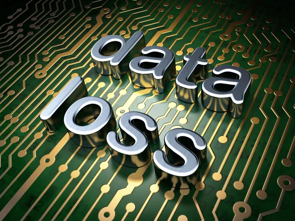 Information concept: circuit board with word Data Loss — Stock Photo, Image